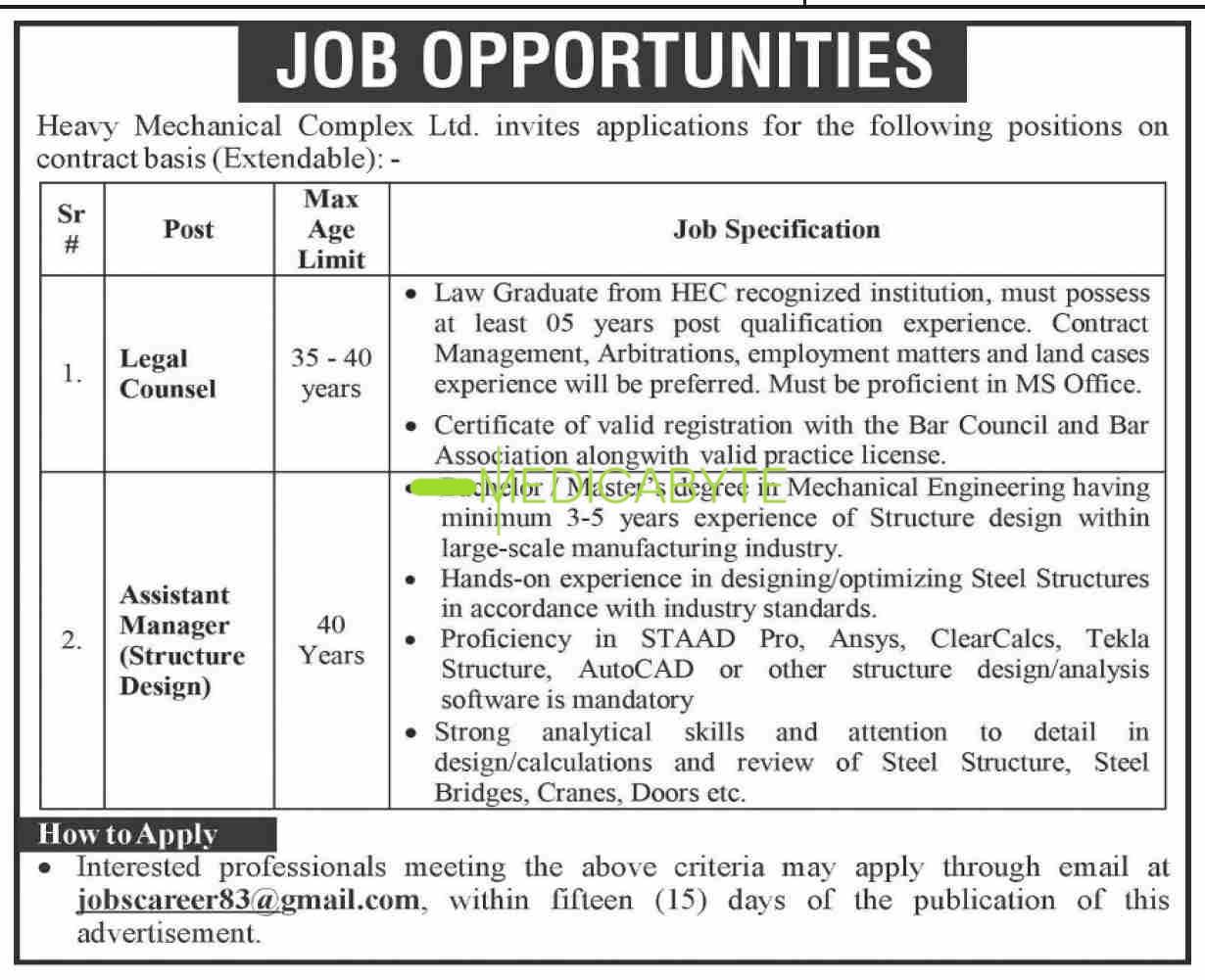 Job Opportunities at Heavy Mechanical Complex Ltd