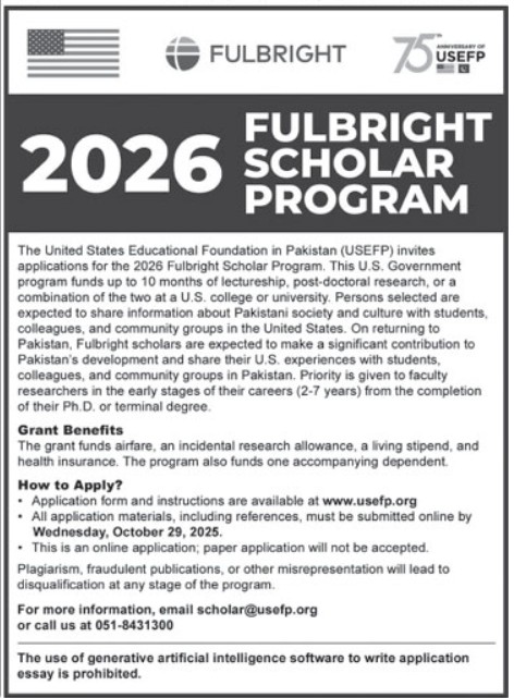 Fulbright Scholar Program (2026)