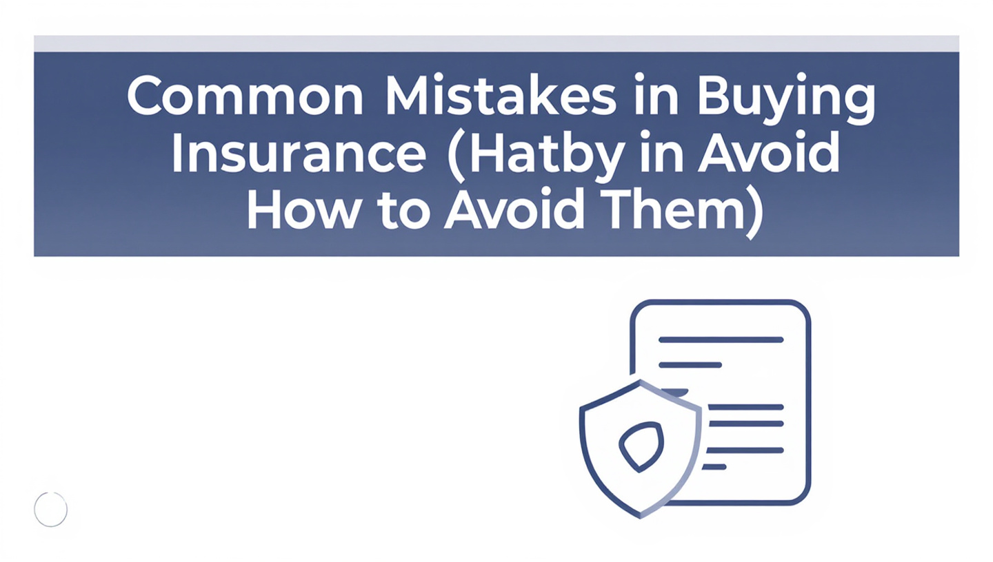 Common Mistakes in Buying Insurance (and How to Avoid Them)