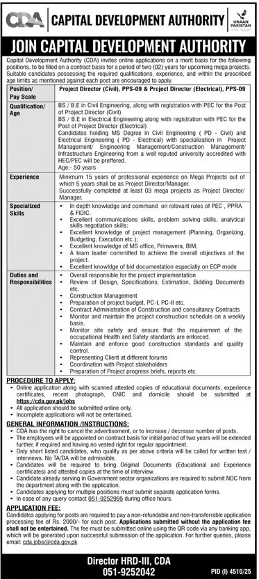 Capital Development Authority CDA New Jobs 2025 through Medicabyte