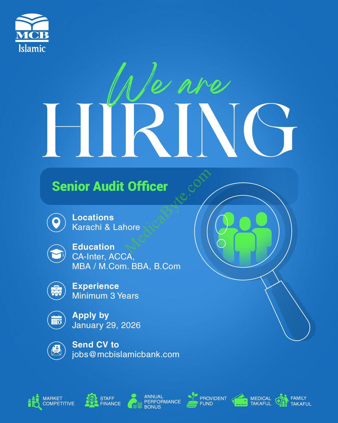 MCB Islamic Bank New Jobs 2026