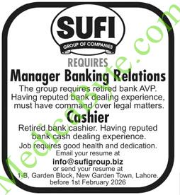 The Sufi Group of Companies New Jobs 2026
