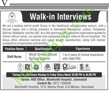 Staff Nurse - MaxHealth Hospital (Riphah International)