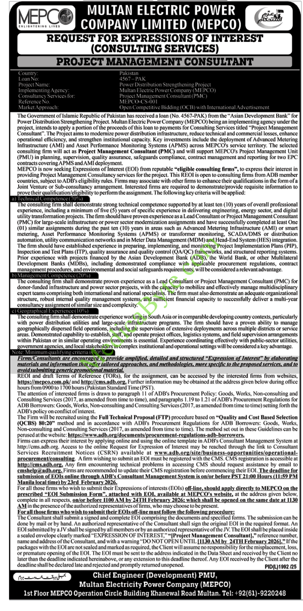 MEPCO Consulting Opportunity