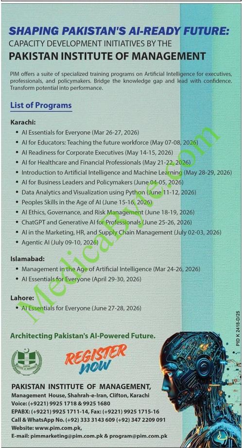 Pakistan Institute of Management (PIM) New Jobs 2026