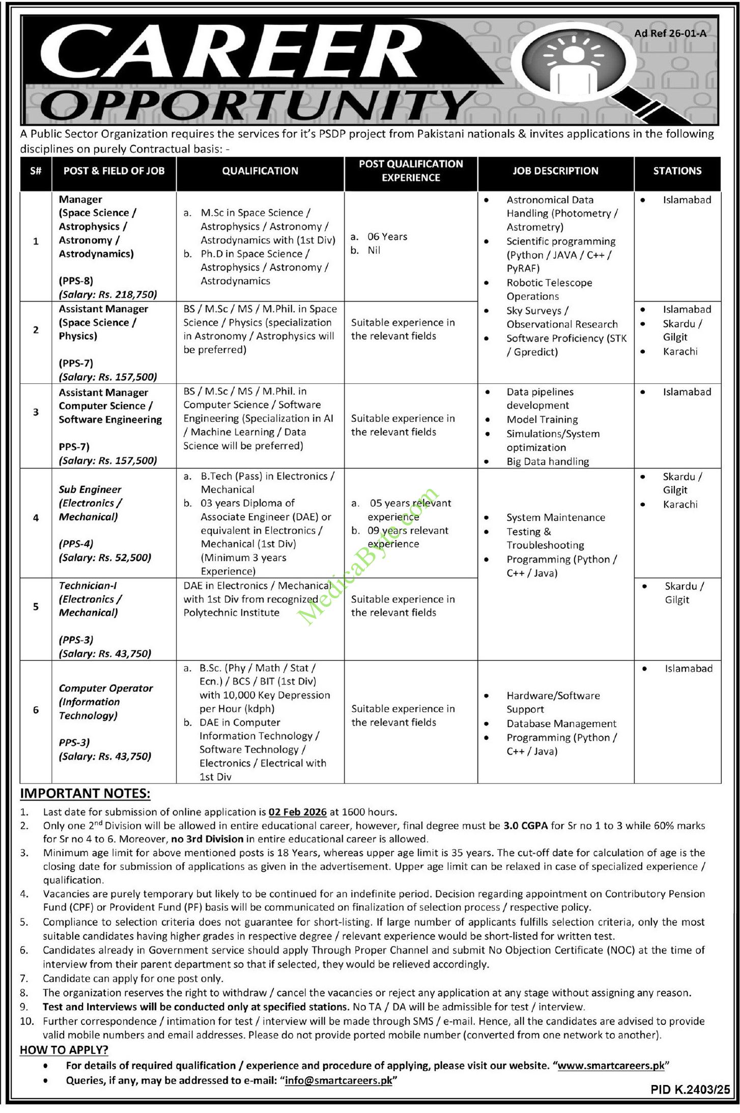 Public Sector Organization Jobs 2026 through Smartcareer.pk
